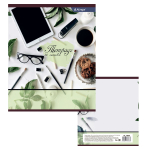 Тетрадь 36 л., А5, клетка, Alingar "Офис", скрепка, второй блок 60г/м2, мелованный картон (стандарт), 4 дизайна в пленке т/у