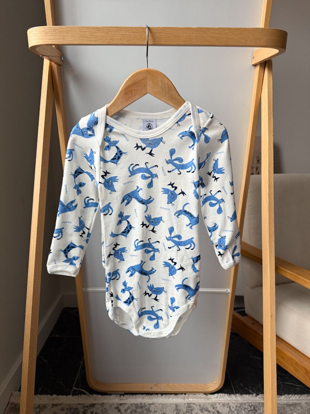 Новый набор из хлопковых боди Petit Bateau 4 шт., 86
