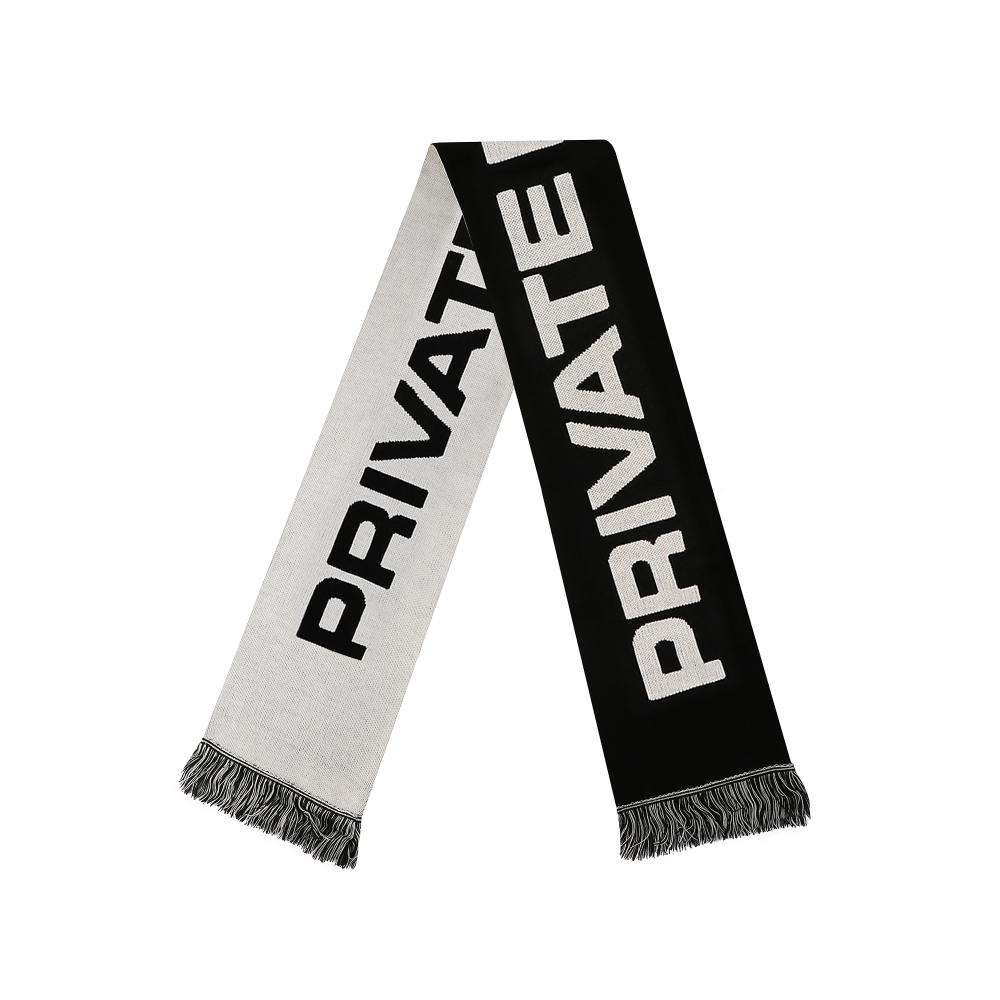 PP "LOGO" SCARF (DIRTY WHITE/BLACK)