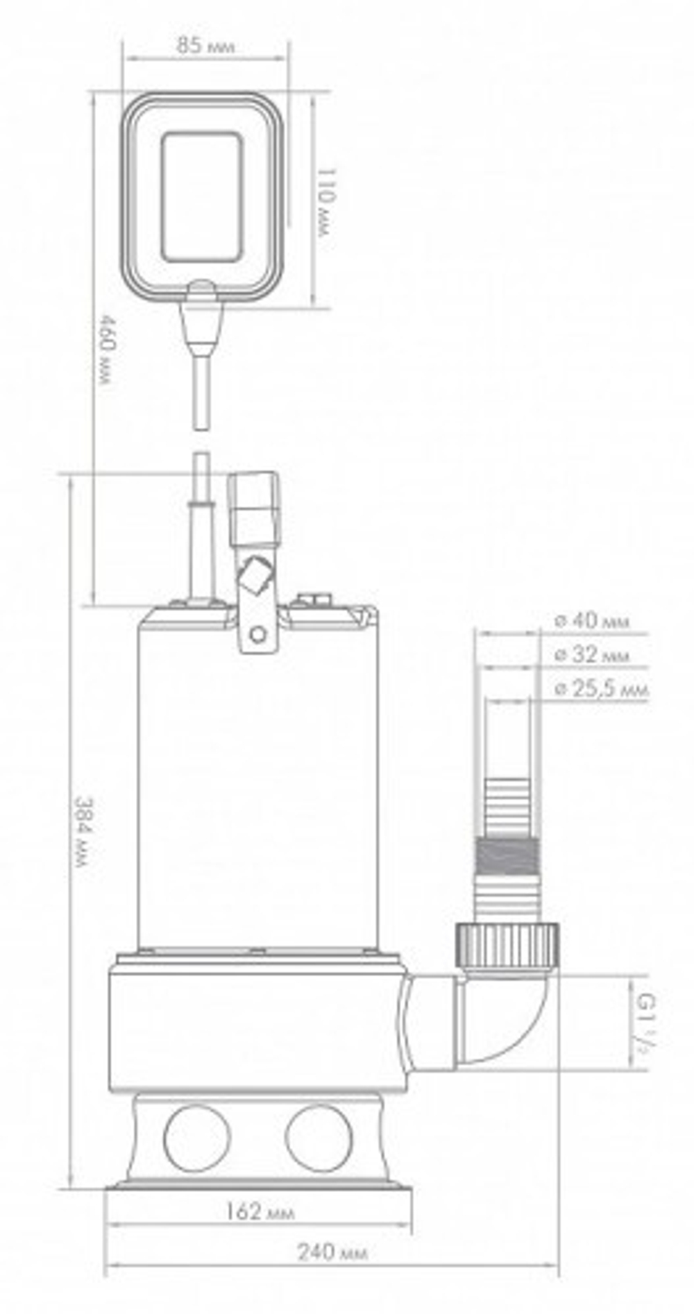 Насос дренажный ДЖИЛЕКС ФЕКАЛЬНИК 260/10 Н 5306