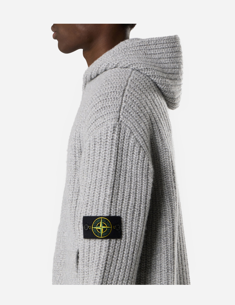 Stone Island Fisherman's Wool and Cashmere Hoodie Grey