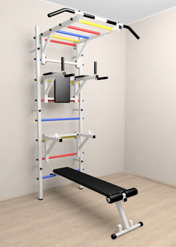 Шведская стенка Sv Sport усиленная 626 (Турник рукоход/Брусья/Стойка/Скамья)