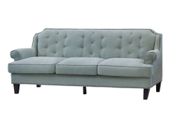 Диван ZW-432 трехместный рогожка бирюзовая цвет 20, 218*89*90см Garda Decor