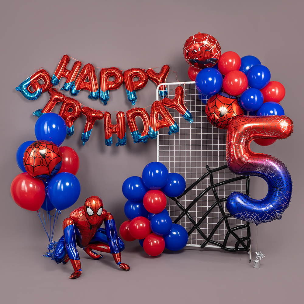 Набор букв Нappy Вirthday "В стиле Человек Паук" 41 см