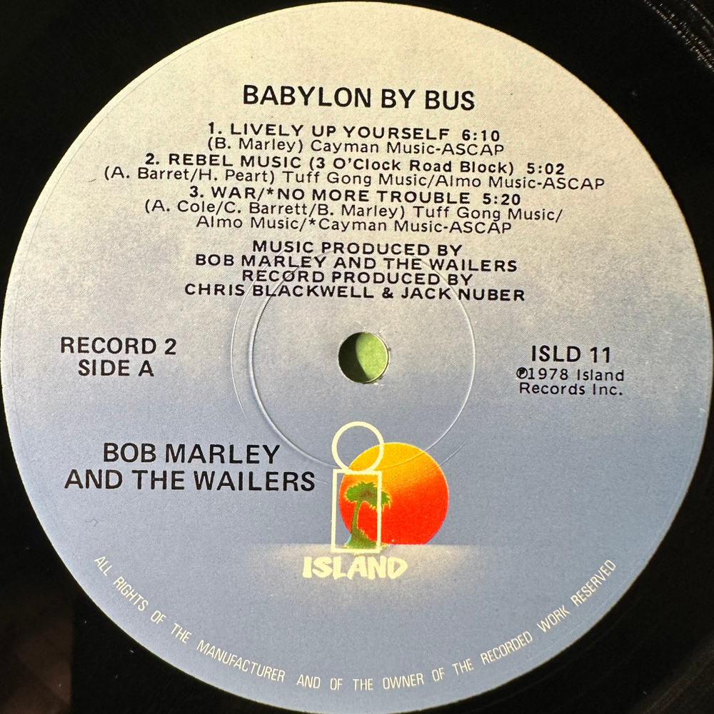 Bob Marley & The Wailers ‎– Babylon By Bus 2LP (США 1978г.)