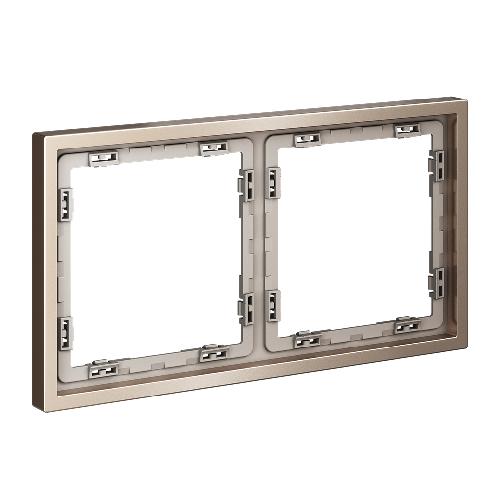 Рамка металлическая на 2 поста, S70 Metal (платина)