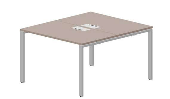 Составной стол Strike на 2 рабочих места 1180х1366х750мм (2 металлических аутлета)