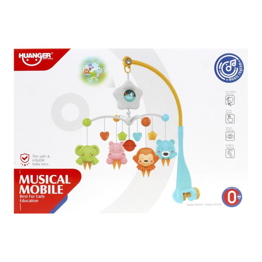 Карусель музыкальная для новорожденных, коробка HE0308