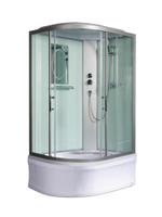 Душевая кабина WeltWasser  WW500 HALLE 1204 R 120х90 см,  прозрачное стекло, поддон низкий, крыша, гидромассаж, правосторонняя