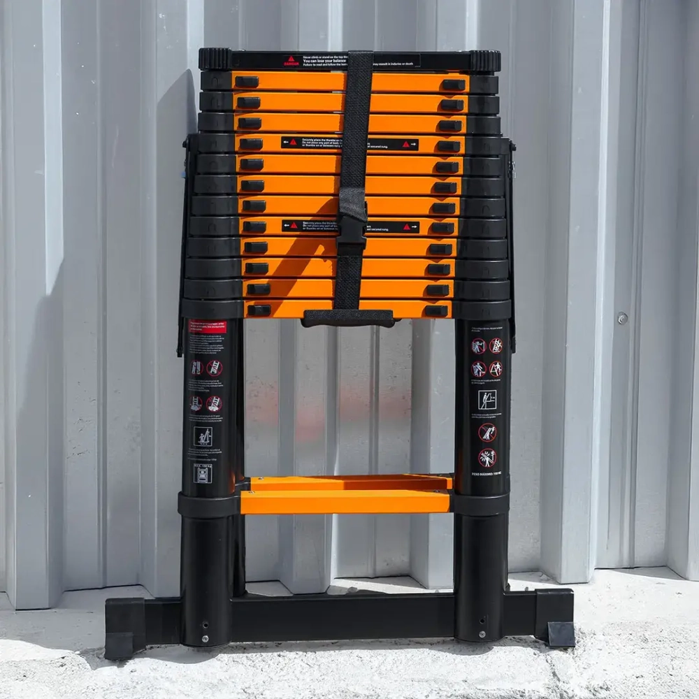 Стремянка телескопическая алюм. бытовая 4.1м (14+14 ступ.) ISMA ISMA-UP410-2