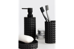 Набор аксессуаров для ванной Home One Waffle черный 4 пр.
