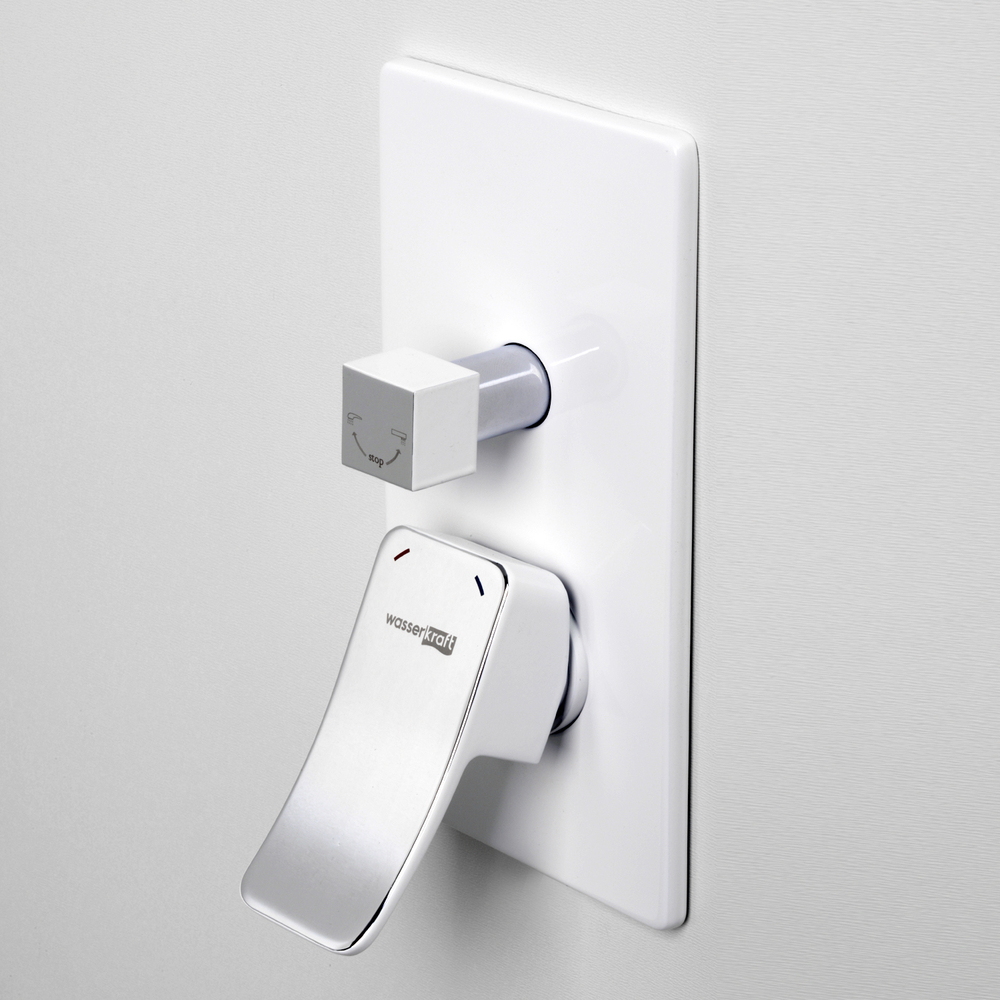 Смеситель для ванны встраиваемый белый Aller WasserKraft витринный образец