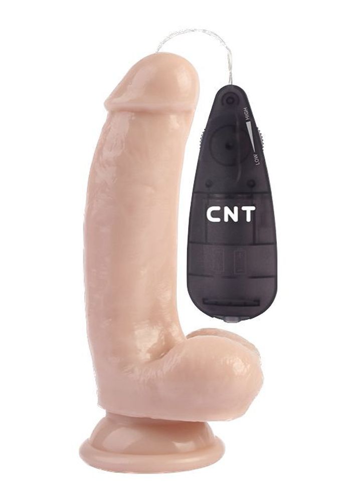 Телесный вибратор-реалистик 6.9 Stud Realistic Dildo - 17,5 см.