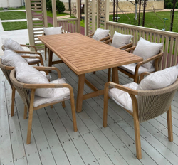 Обеденная группа из акации RIMINI L со столом 230 см SALE Распродажа