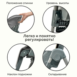 Стульчик-шезлонг для кормления Amelia