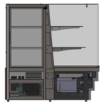 Модуль правый витрины кондитерской угловой Refettorio Crystal RKCU21A R с 2 полками