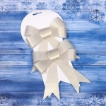 Бант на ёлку «Волшебство» 14*18 см (набор 2 шт), Перламутр