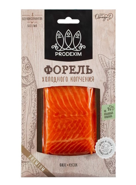 Форель Радужная холодного копчения филе-кусок 150г. Prodexim