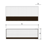 Ворота для хоккея на траве (сетка в комплекте) Romana 203.16.00