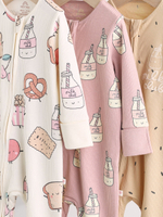 Комбинезон / Cлип для малышей Next F35-965, 3 шт., Розовый, Бежевый