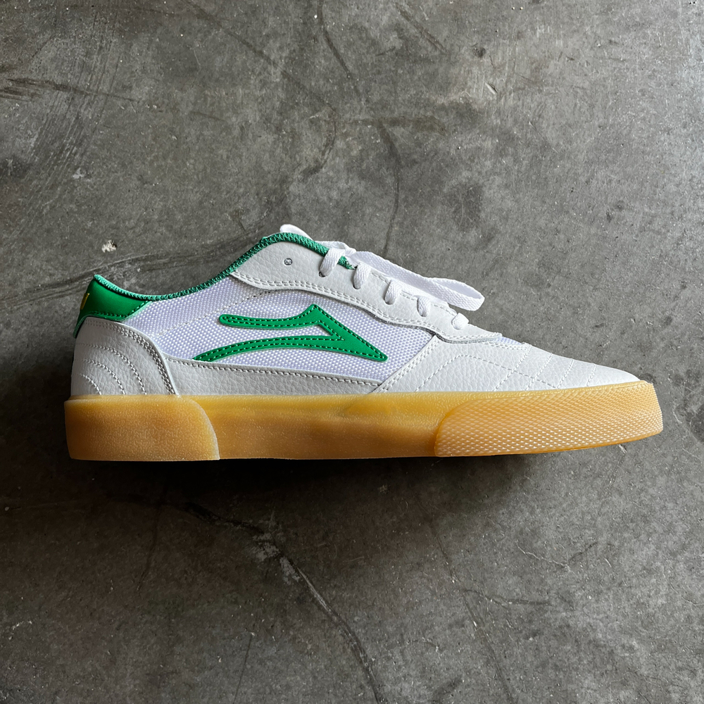 Кеды Lakai Cambridge White/Green Leather
