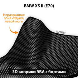 передние ево коврики в авто для bmw x5 II e70, от supervip