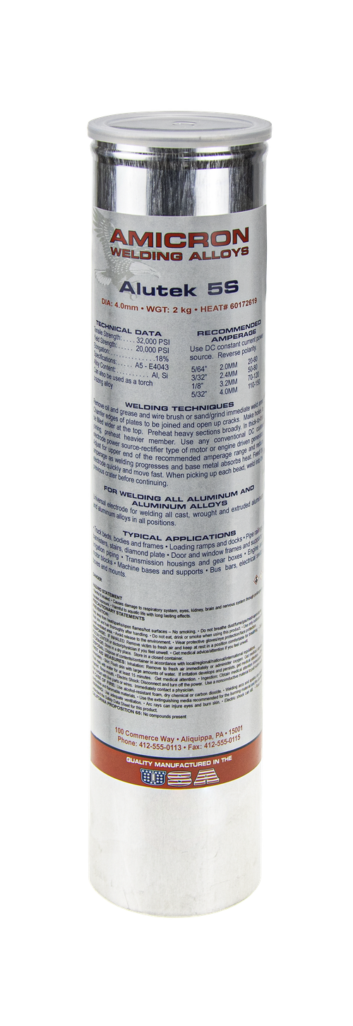 Alutek 5S d.4 (уп 2кг) Сварочные электроды Amicron W.A. (2/8) 06AMAL40