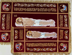 Плащаница "Спаситель" бархат, вышивка