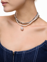 Колье "Holliday mini" из гематита и жемчуга