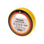 Изолента ПВХ 0,13х15мм, 10м, желтая KRANZ