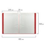 Папка с 40 вкладышами, Staff стандарт, 500мкм, корешок 25мм, красная