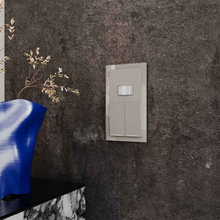 Рамка стеклянная Voltum S70 на 2 поста, (кашемир, стекло) VLS110203