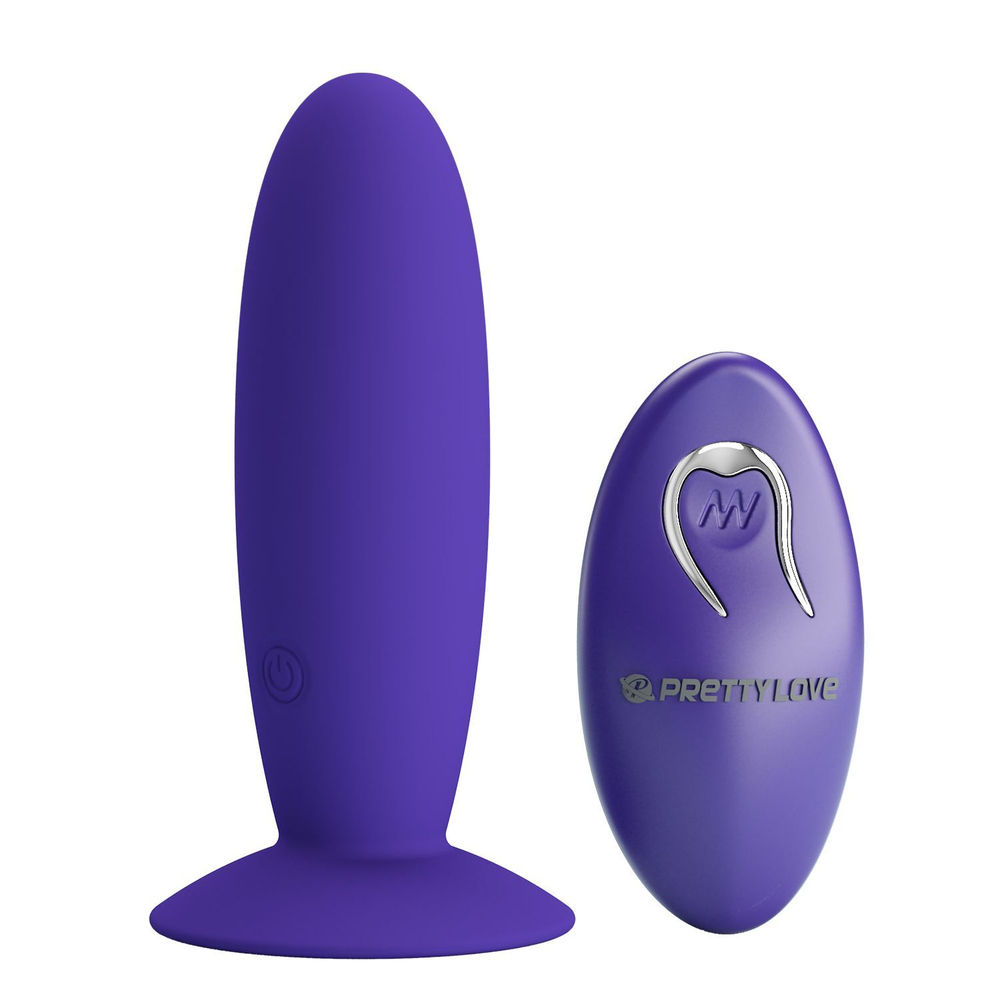 Фиолетовый анальный вибростимулятор Remote Control Vibrating Plug Youth - 11 см. (Цвет: фиолетовый)