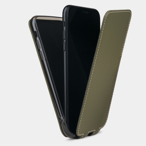 Чехол для iPhone X/XS из натуральной кожи теленка, зеленого цвета
