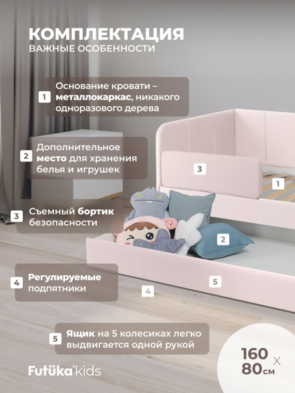 Диван - кровать 160х80 см Stitch ткань Микровелюр