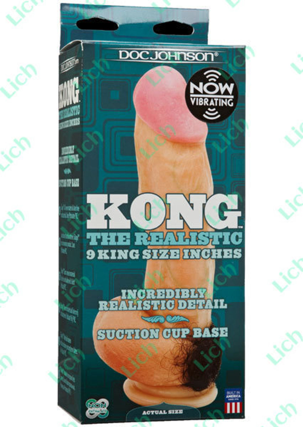 Фаллоимитатор KONG на присоске c вибратором и пультом управления