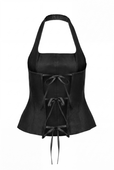 «Coquette Tie-Back Top» Топ из тафты с открытой спиной.
