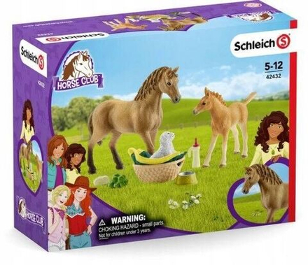 Фигурки Schleich Horse Club - Игровой набор Лошадь с жеребенком и аксессуарами - Шляйх Лошади 42432