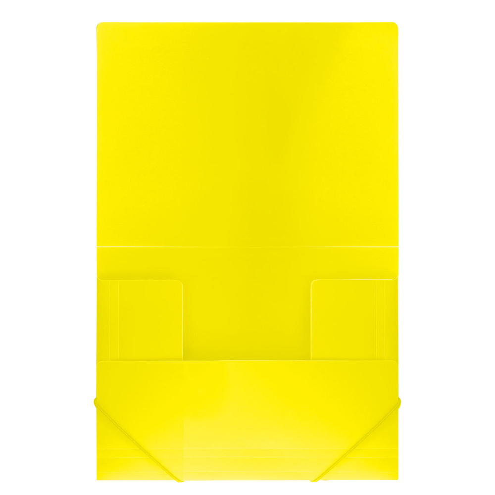 Папка на резинках BRAUBERG "Neon" неоновая желтая до 300 листов 0 5 мм (8 штук в упаковке)