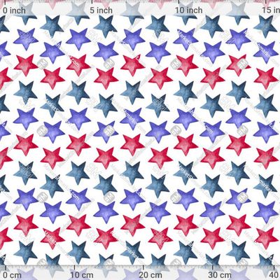 Синие, фиолетовые, розовые акварельные звезды на белом by tata_kutischeva 556 DPI