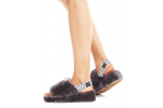 UGG Fluff Yeah Slide-Grey