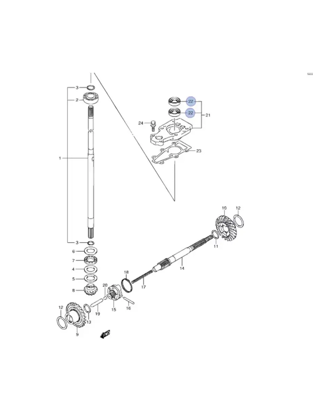 Сальник помпы охлаждения для лодочных моторов DF8/DF9.9