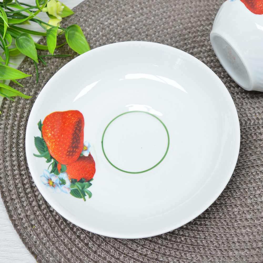 Чайная пара 250мл форма Кирмаш Клубника