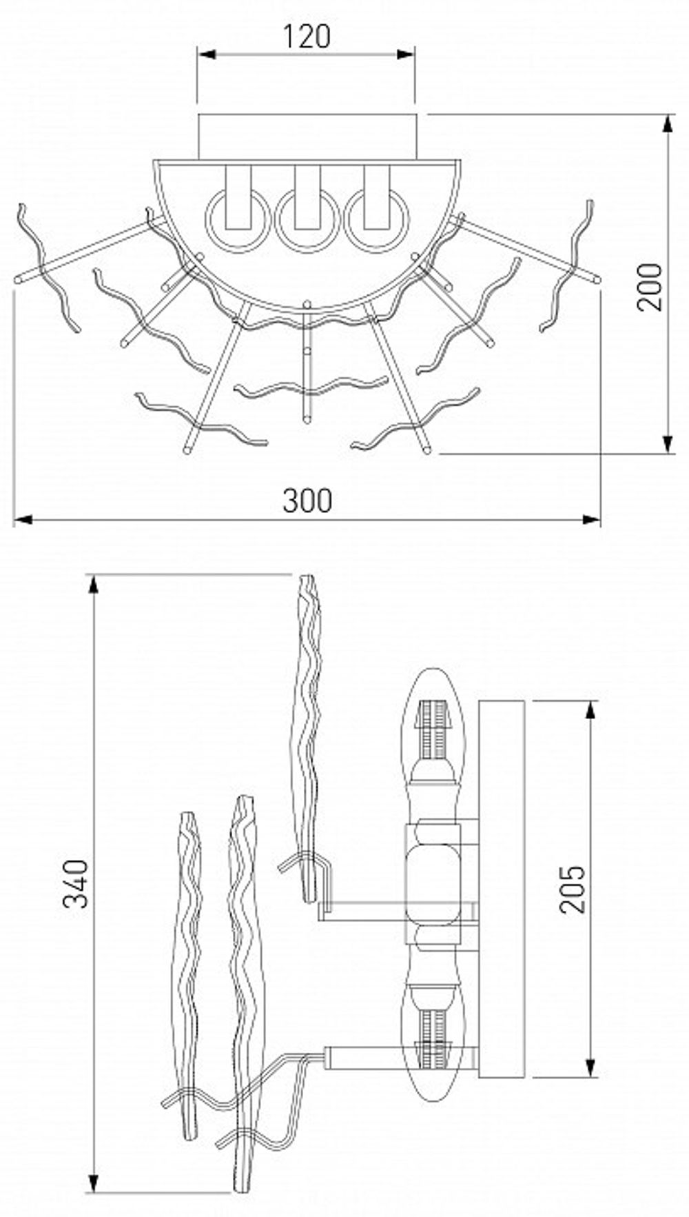 Накладной светильник Bogate's Leaf 369/3