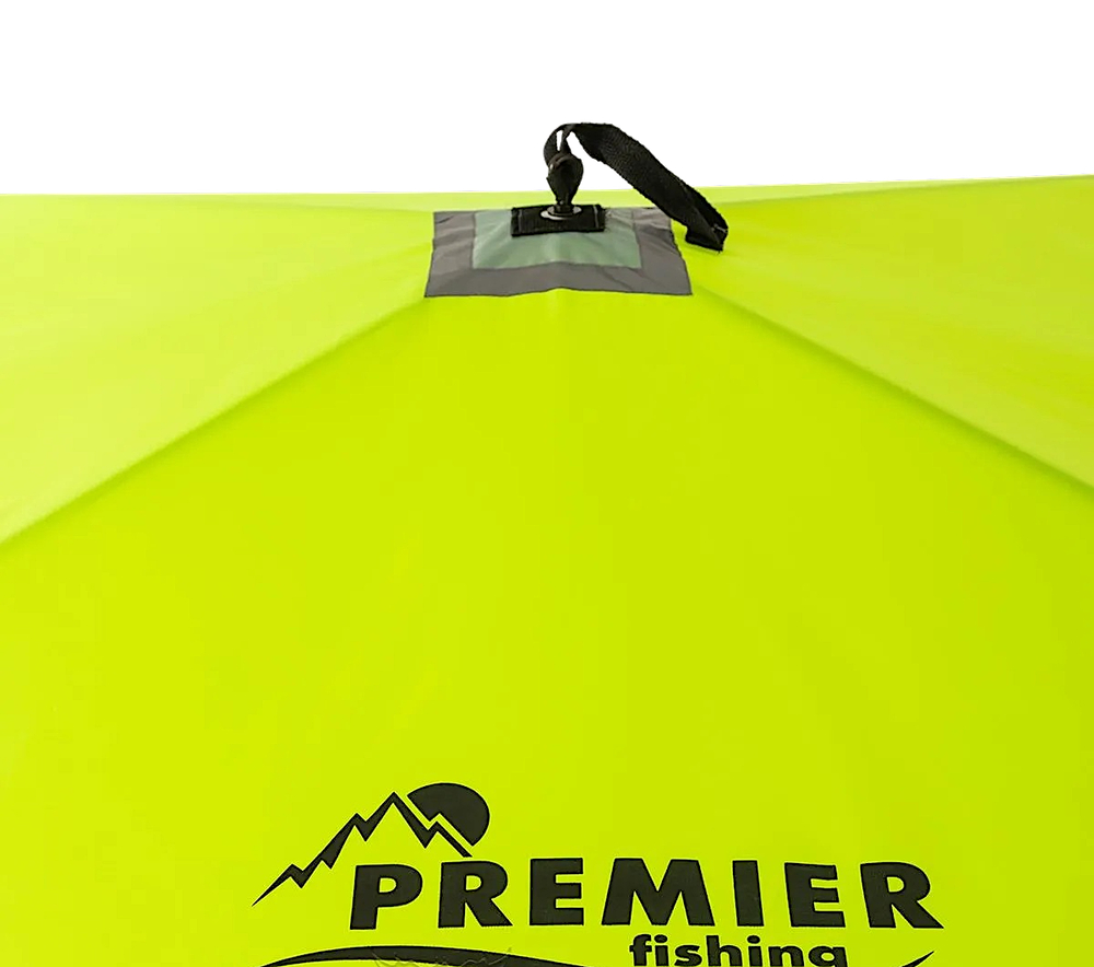 Палатка зимняя п/автомат Premier Fishing Куб 1.5x1.5x1.7м 2000мм PR-ISCI-150YLG Жёлтый люми/Серый