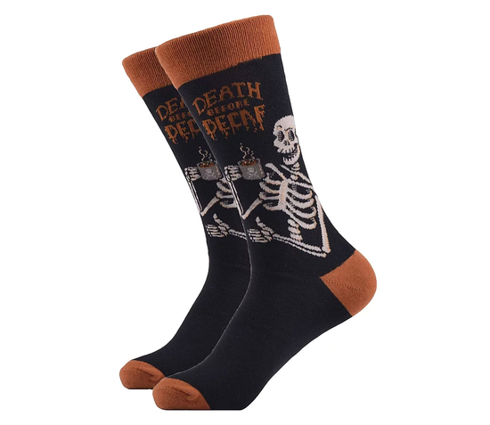 Носки "Лучше смерть, чем кофе без кофеина", р-р 40-44