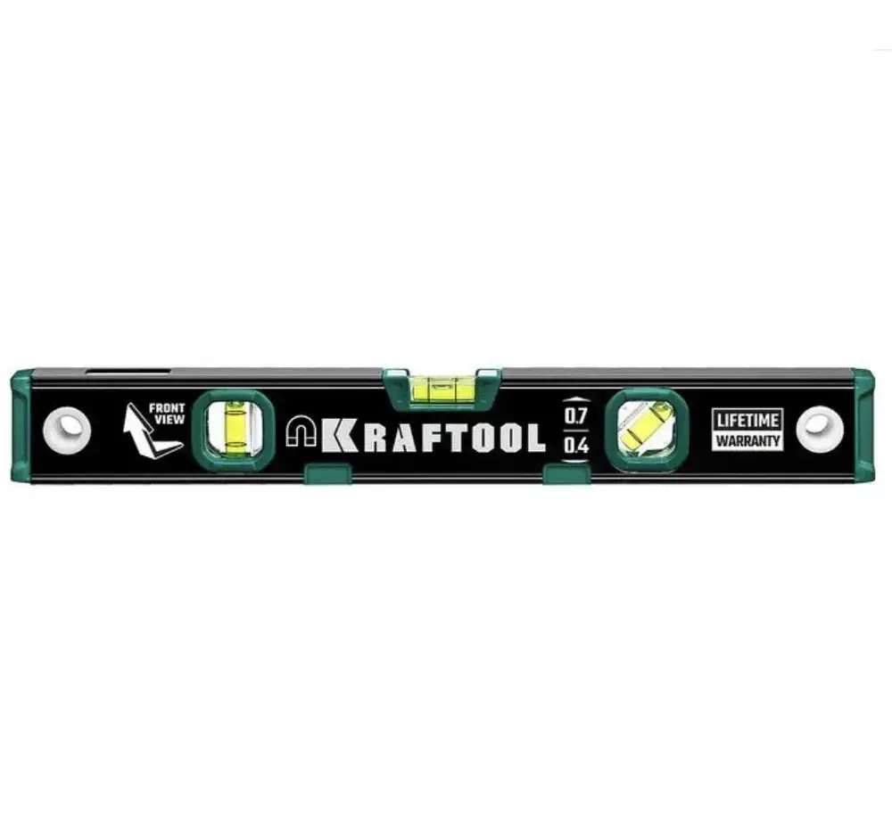 Магнитный уровень KRAFTOOL с зеркальным глазком, 400 мм 34785-40