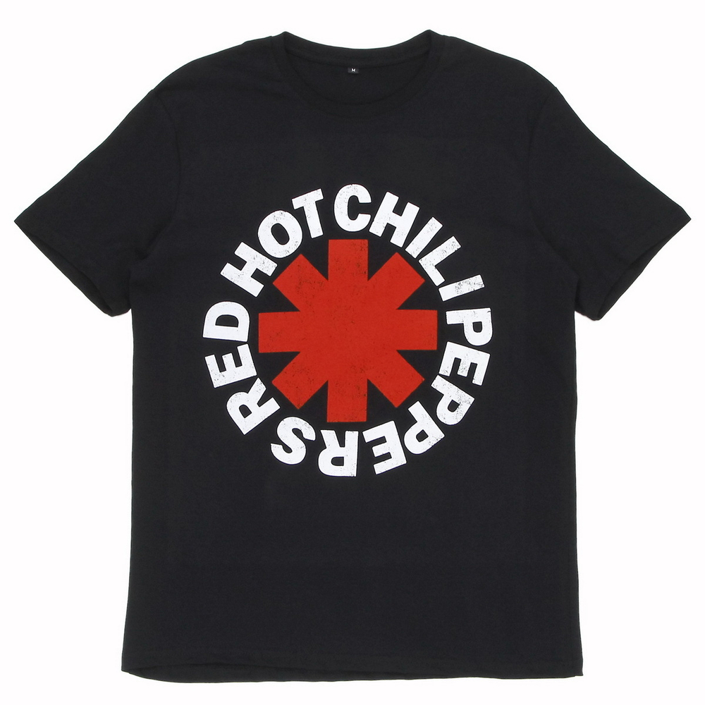 Футболка черная с коротким рукавом группы Red Hot Chili Peppers