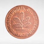 Germany, 2 Pfennigs, 1977, (Munich Mint - "D"), VF