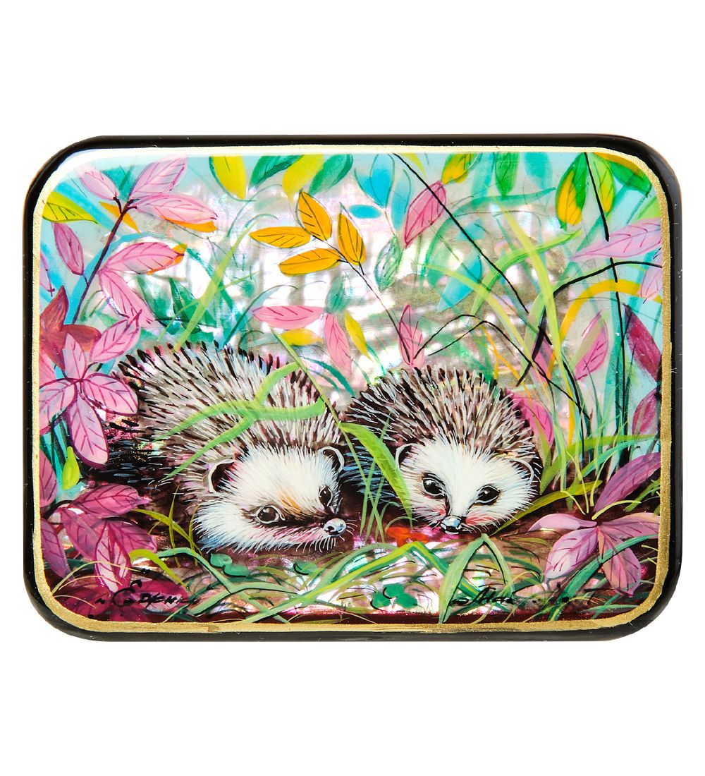 Народные промыслы ШК-55/156-D Шкатулка «Ежики» исп. Маркова